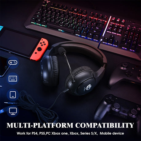 S20 Head mounted Gaming Earphones Wired RGB Luminous Earphones Computer Esports PS4 Earphones - V.I.P Digital Presence