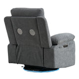 270 degree rotating electric recliner speaker with LED light, USB+C charging port, extendable foot pedal, adjustable backrest - V.I.P Digital Presence