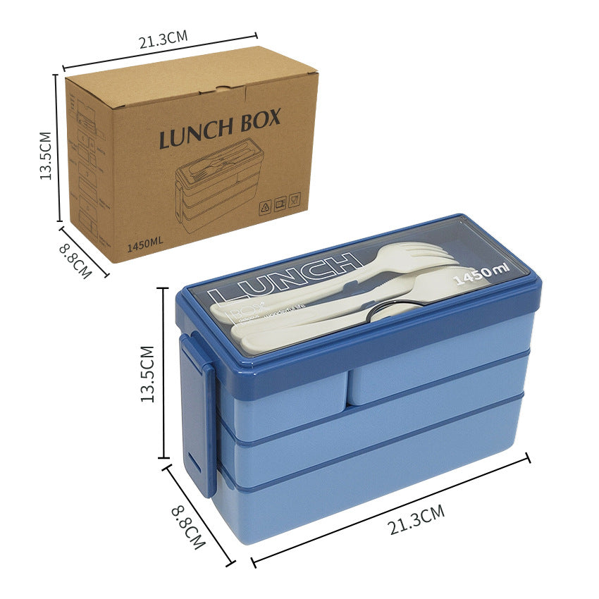 Portable microwaveable three-layer lunch box lunch box - V.I.P Digital Presence