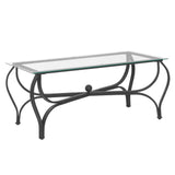 Tempered glass surface 3-piece coffee table decoration rectangular coffee table with 2 square end tables (country black) - V.I.P Digital Presence