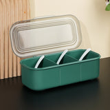Japanese minimalist seasoning box, kitchen supplies, transparent multi grid with lid for household use - V.I.P Digital Presence