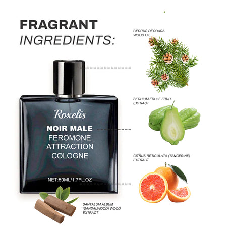 Noir Male Feromone Attraction Cologne, Fragrance Refreshing Mild Not Pungent Lasting Fragrance Release Charm Date Atmosphere Perfume - V.I.P Digital Presence