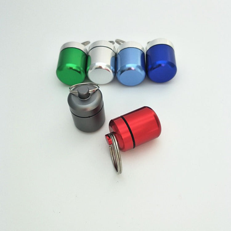 Aluminum alloy sealing ring keychain, aluminum can, short and chubby aluminum alloy metal can, coin earplugs, storage metal bott - V.I.P Digital Presence