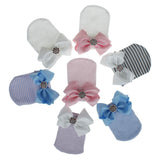 European and American Big Bow Glittering Diamond Pink Stripe Girl Baby Knitted Hat Newborn Baby Pullover Hat - V.I.P Digital Presence