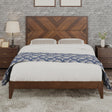 Mid-Century Modern Platform Bed Wood Slat Support with No Box Spring Needed,Queen, Walnut - V.I.P Digital Presence
