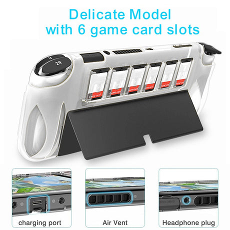 Suitable for Switch OLED new TPU protective case with card box storage NS host protective cover dual card slot - V.I.P Digital Presence