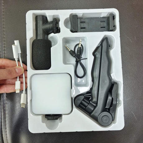 Desktop Beauty Leg Pocket Fill Light with Microphone Set Single Reflex Conference Lamp Handheld Photography with Microphone - V.I.P Digital Presence