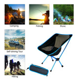 Travel Ultralight Folding Chair Superhard High Load Outdoor Camping Chair Portable Beach Hiking Picnic Seat Fishing Tools Chair - V.I.P Digital Presence