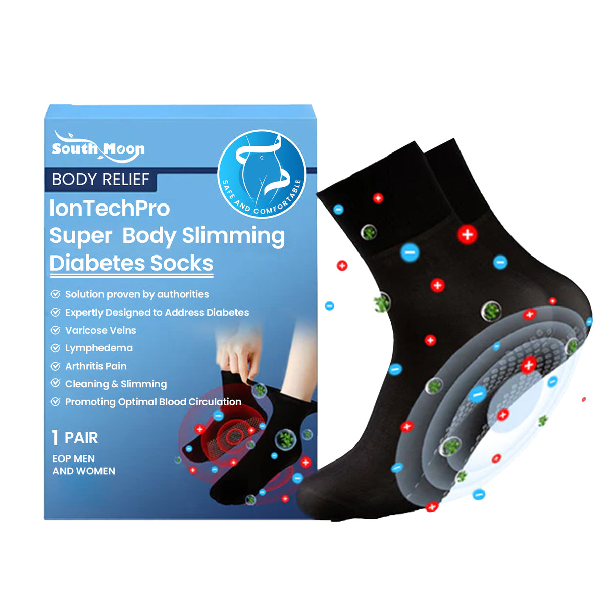 Lon Tech Pro Super Body Slimming Diabetes Socks, Breathable Soft And Comfortable Non-slip Foot Care Socks - V.I.P Digital Presence