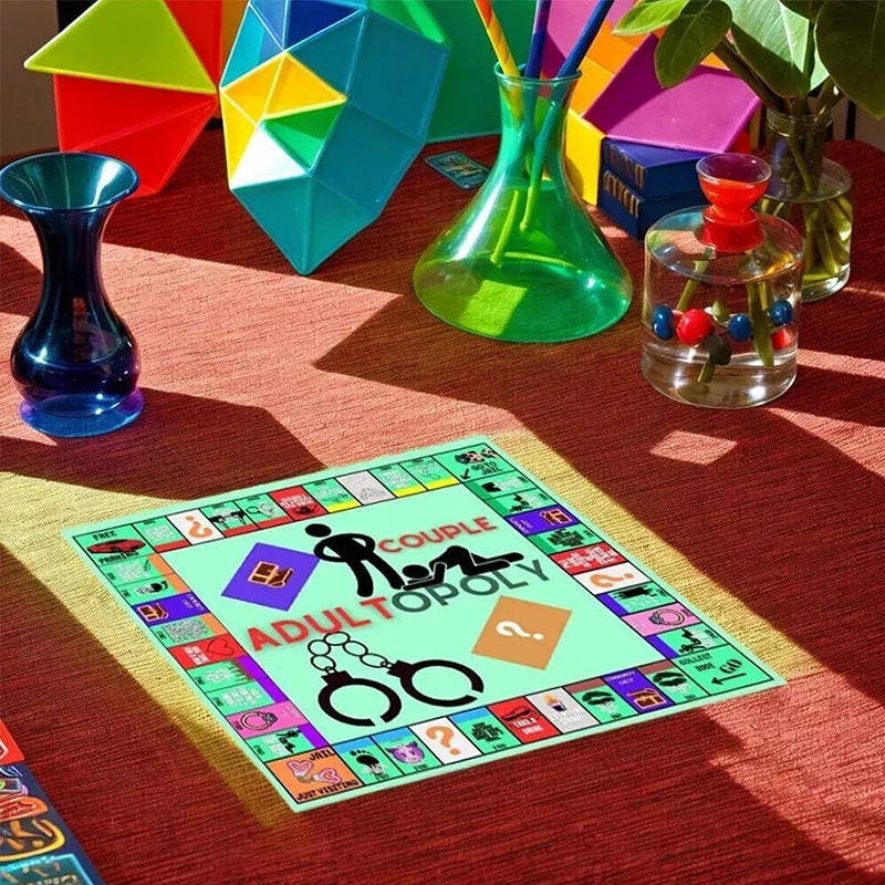 Adultopoly Board Game: A funny, portable couple game for date nights. Ideal Valentine's gift for him & her. - V.I.P Digital Presence