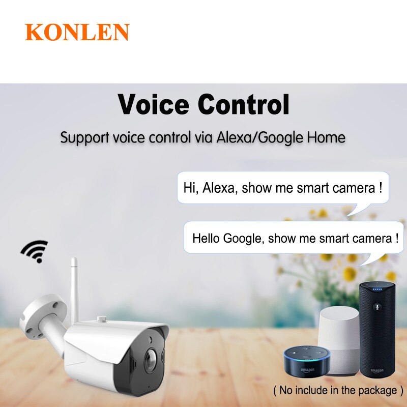 KONLEN WIFI Tuya Smart Life 1080P HD 2MP IP Camera Security Outdoor Bullet Wireless Surveillance Google Home Alexa CCTV Video - V.I.P Digital Presence