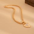Diamond studded heart-shaped metal pendant necklace, light luxury style spring buckle collarbone chain set - V.I.P Digital Presence