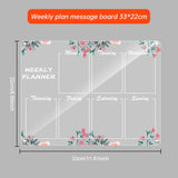 Acrylic message board magnetic refrigerator sticker household erasable calendar transparent note display board - V.I.P Digital Presence