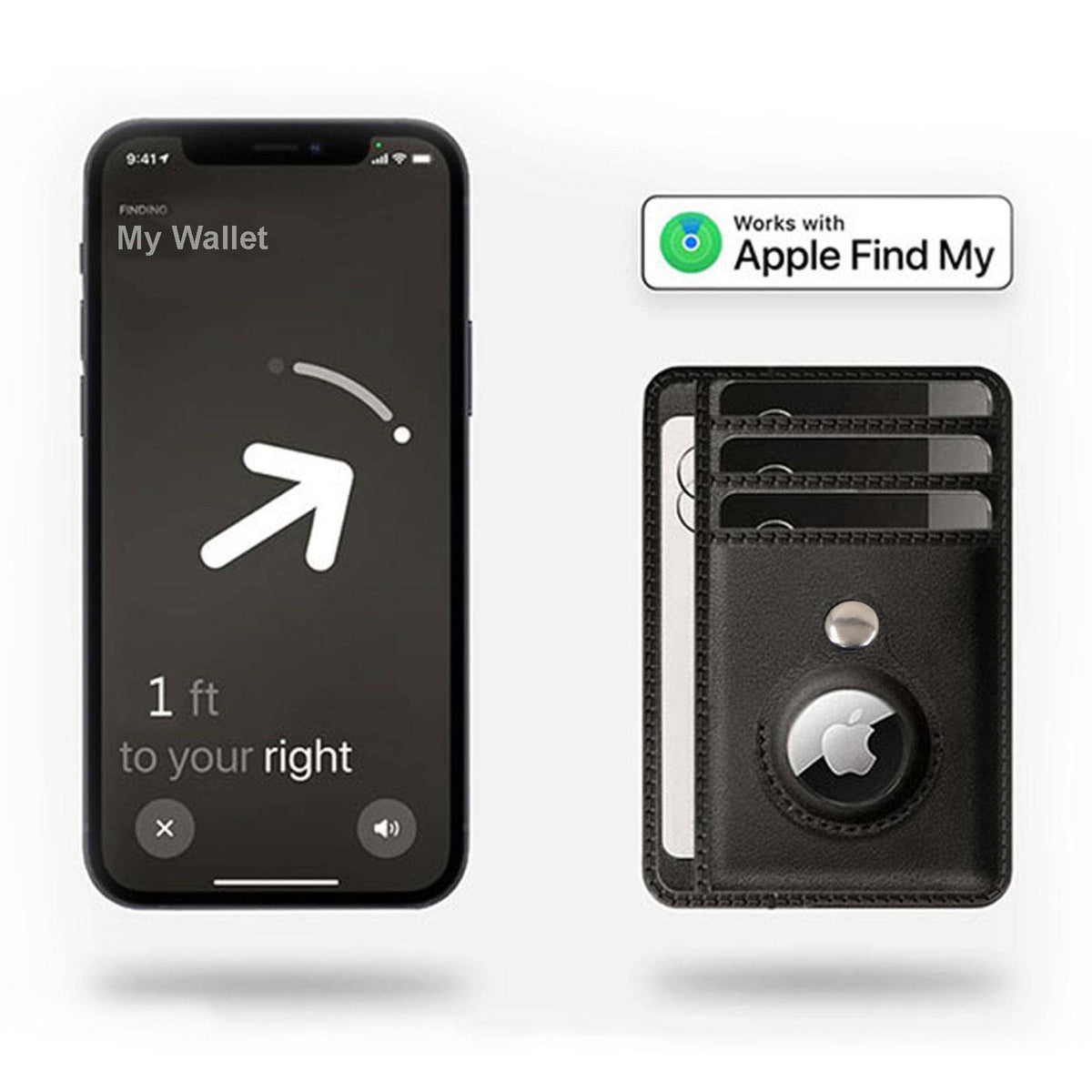 PU Leather Card Holder RFID Anti-Theft Swipe Card Bag With Tracker Bit Anti-Lost Card Holder Wallet - V.I.P Digital Presence