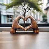 Creative Mother's Day heart-shaped resin statue gift home living room desktop decoration - V.I.P Digital Presence