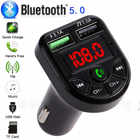 Car mp3 BTE5 Bluetooth Receiver E5 Car MP3 FM Transmitter Hands-free Call - V.I.P Digital Presence