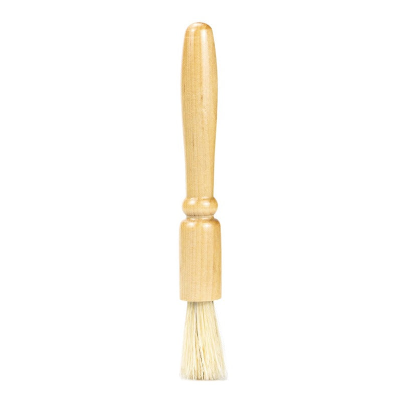 Coffee powder cleaning brush pig hair solid wood residue round head brush coffee machine bean grinder cleaning brush - V.I.P Digital Presence