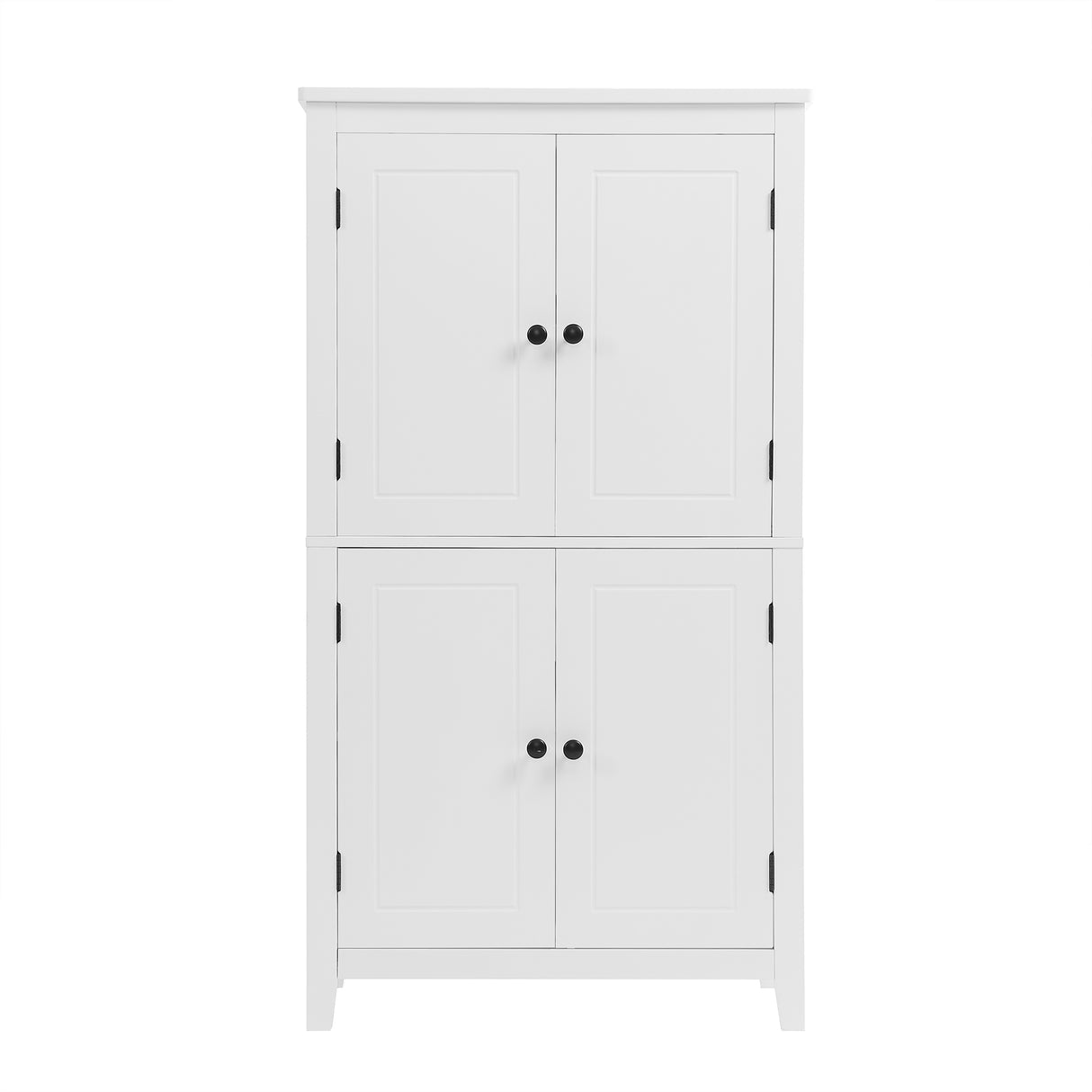 Bathroom floor storage cabinet, bathroom storage unit, 4-door independent cabinet, adjustable shelf, adaptive shelf, white - V.I.P Digital Presence