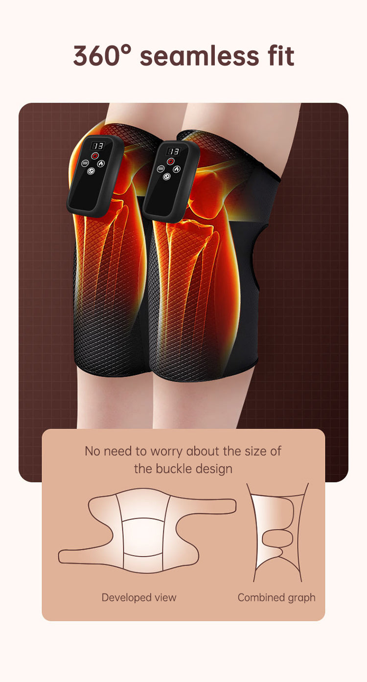 Electric heating knee massage instrument, vibration moxibustion, shoulder and elbow joint pain, hot compress knee massager for old cold legs - V.I.P Digital Presence