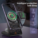 3 in 1 Wireless Charger for Magsafe Magnetic Fast Charging Dock Station Phone Stand for iPhone iWatch Aipods Charger - V.I.P Digital Presence