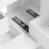 30" Bathroom Vanity with Sink  Multi-functional Bathroom Cabinet with Doors and Drawers Solid Frame and MDF Board, White - V.I.P Digital Presence