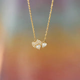 18K Gold-Plated 925 Sterling Silver Zircon Heart Necklace - V.I.P Digital Presence