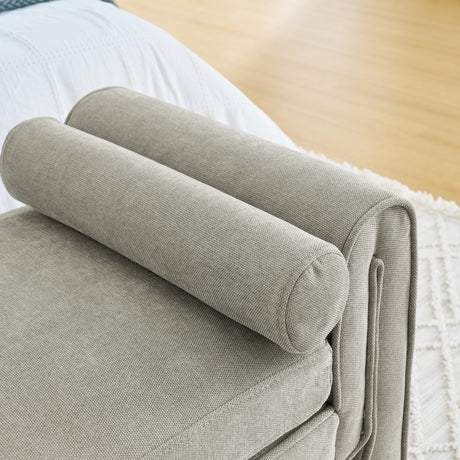 Bedroom storage stool, linen storage stool, large storage space, 50.39 inches - V.I.P Digital Presence