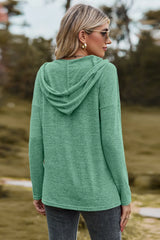 Drawstring Dropped Shoulder Hooded T-Shirt - V.I.P Digital Presence