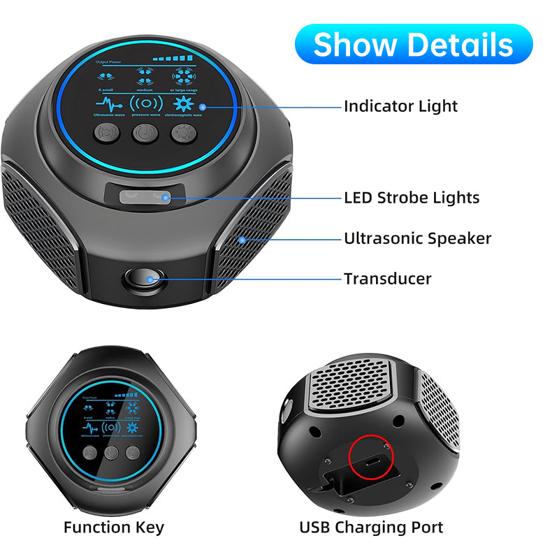 4-in-1 ultrasonic rodent repellent, 360° electronic rat repellent, repels indoor flies, cockroaches & mosquitoes. - V.I.P Digital Presence