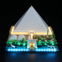 Compatible with LEGO 21058 Giza Pyramid building blocks, LED lighting fixtures, and building supporting lighting - V.I.P Digital Presence