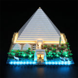 Compatible with LEGO 21058 Giza Pyramid building blocks, LED lighting fixtures, and building supporting lighting - V.I.P Digital Presence