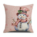 Pink Dog Christmas Snowman Pillow Cover Amazon Home Sofa Cushion Cover Holiday Pillow - V.I.P Digital Presence