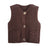Street Fashion Crochet Hollow Vest Solid Color Versatile Round Neck Jacket - V.I.P Digital Presence