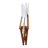 Folding Chair Wooden Director Chair Canvas Folding Chair Folding Chair 2pcs/set populus + Canvas (Color : White) - V.I.P Digital Presence