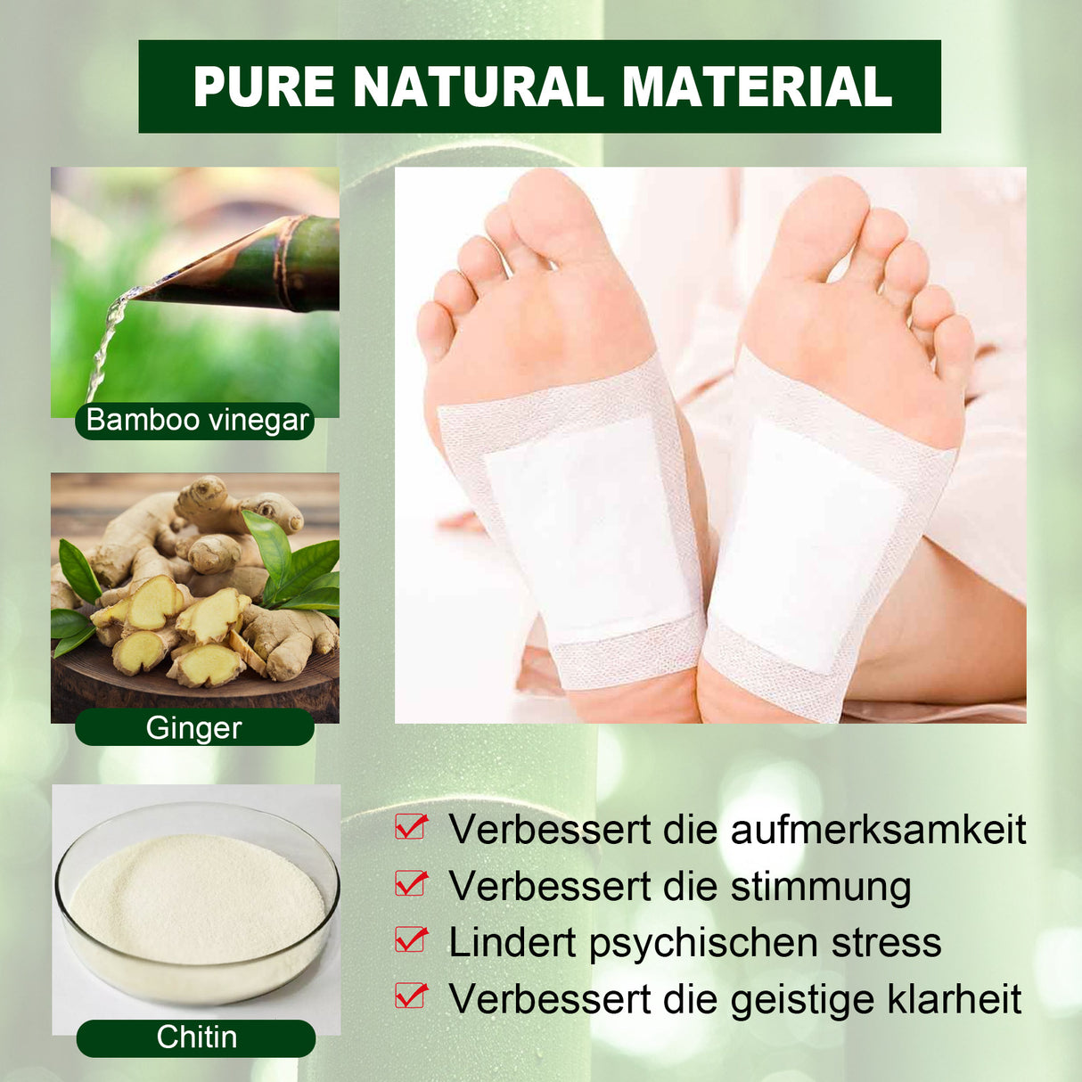 Parche de vinagre de bambú para la planta del pie, suave, limpio y cómodo, para masajear y aliviar las molestias en la planta del pie - Alibaba