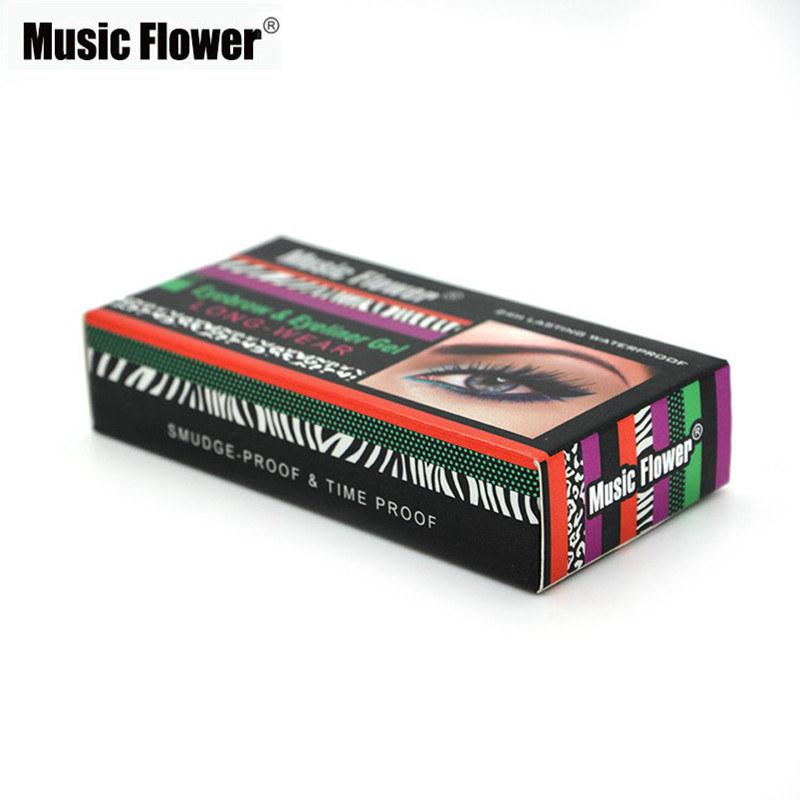 Music Flower Brand Makeup Eyeliner Gel & Eyebrow Powder Palette Waterproof Lasting Smudgeproof Cosmetics Eye Brow Enhancers - V.I.P Digital Presence