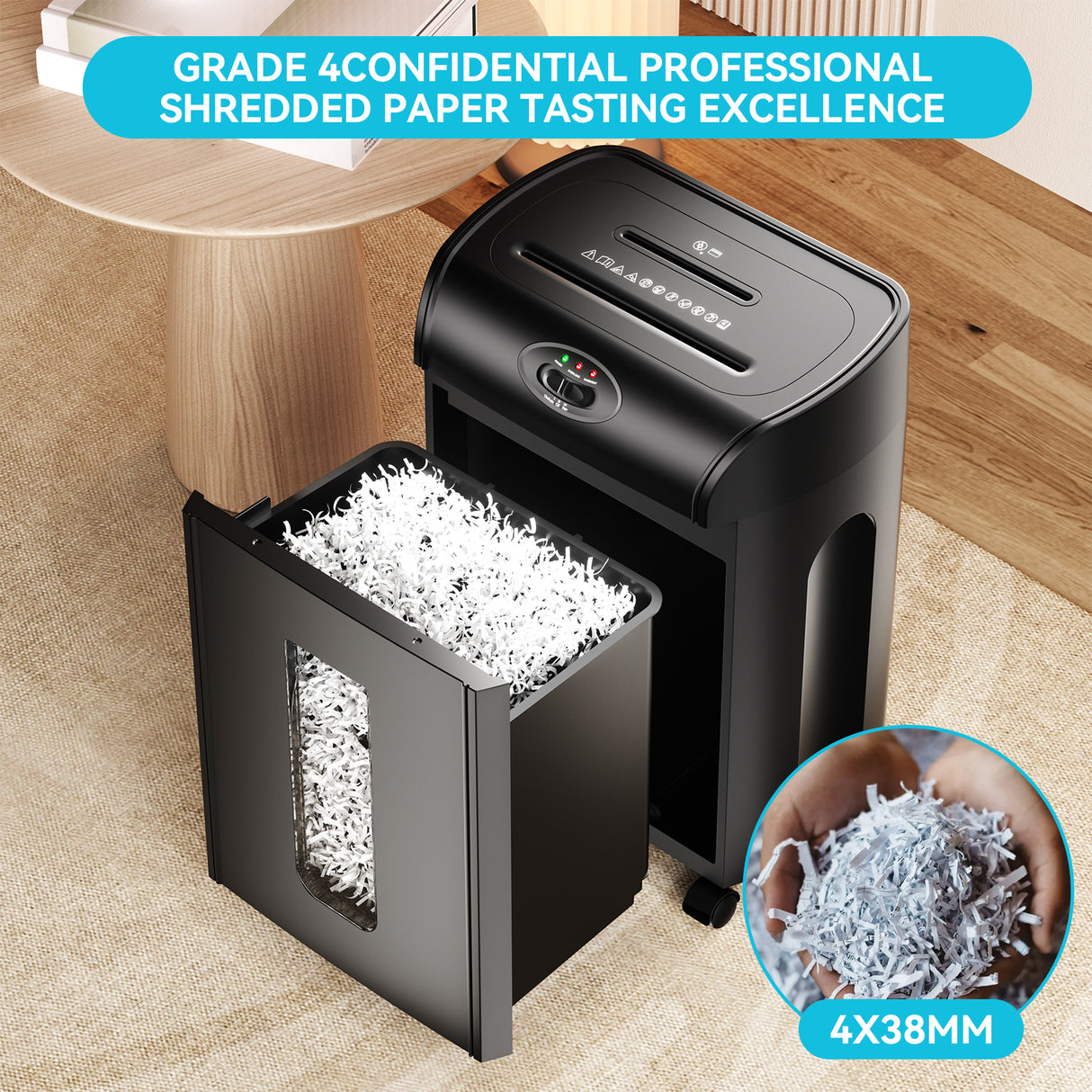 Paper Shredder Cross Cut 15 Sheets Heavy Duty Low Noise Large Capacity Paper Cutter - V.I.P Digital Presence