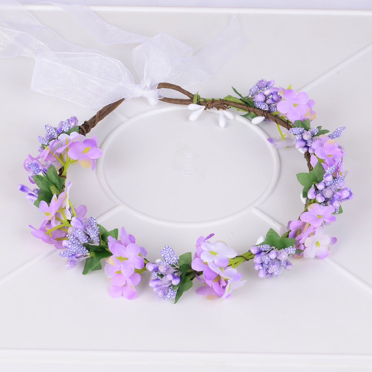 Hawaiian flower garland headband, bride's wedding headdress, bridesmaid's photo, simulated flower wreath, mini flower - V.I.P Digital Presence