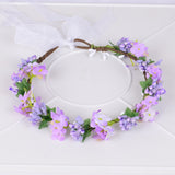 Hawaiian flower garland headband, bride's wedding headdress, bridesmaid's photo, simulated flower wreath, mini flower - V.I.P Digital Presence