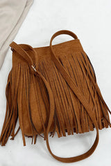 Suede Fringe Shoulder Bag - V.I.P Digital Presence