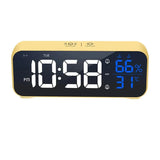 Music LED Digital Alarm Clock Voice Control Temperature Humidity Display Desktop Clocks Home Table Decoration Built-in 1200mAh - V.I.P Digital Presence