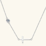Cross 925 Sterling Silver Moissanite Necklace - V.I.P Digital Presence