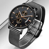 LIGE Fashion Mesh Strap Waterproof Men's Watch - V.I.P Digital Presence