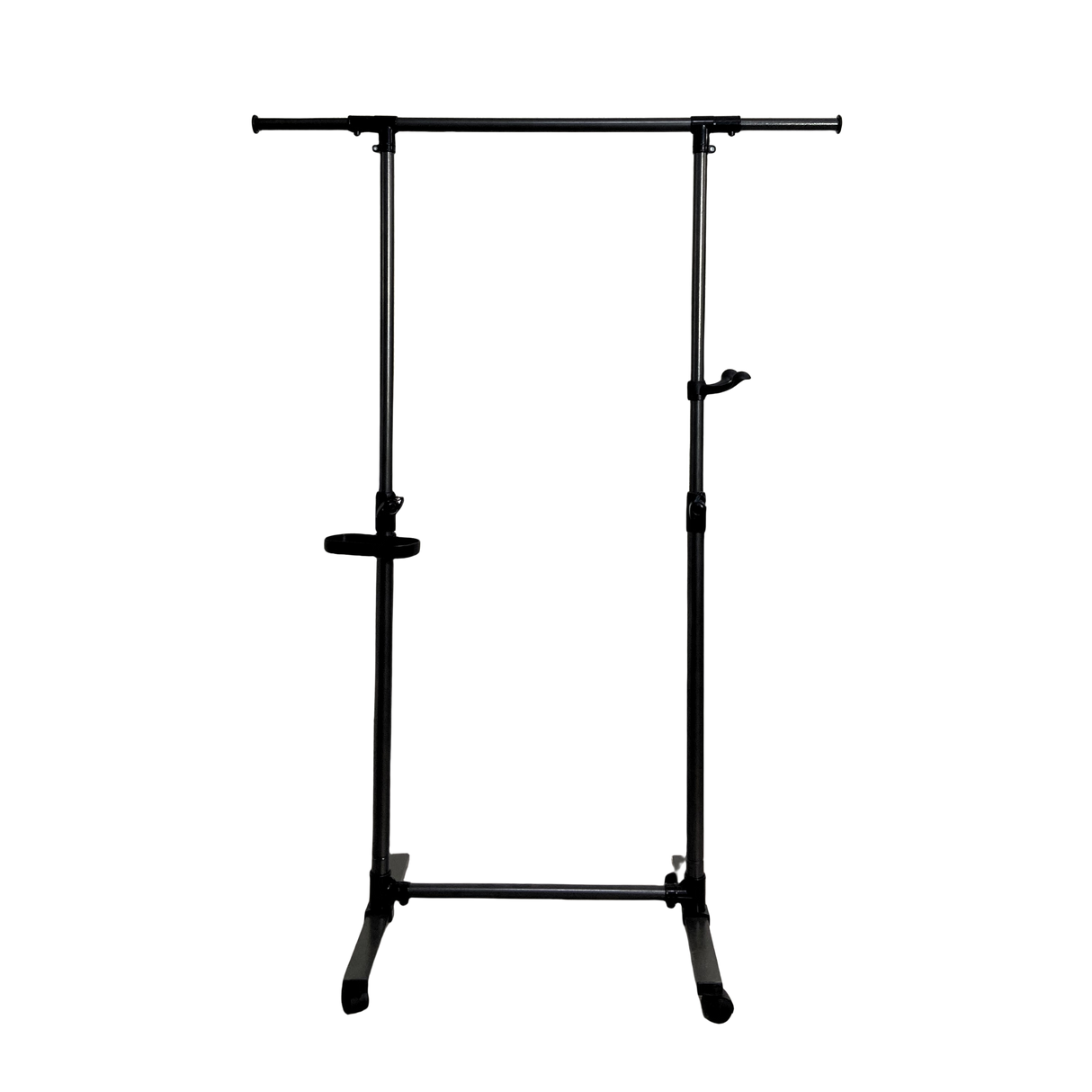 Short clothes hanger with chassis and wheels, heavy-duty rolling clothes hanger, black - V.I.P Digital Presence