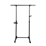 Short clothes hanger with chassis and wheels, heavy-duty rolling clothes hanger, black - V.I.P Digital Presence