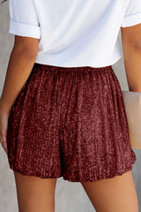 Sequin Elastic Waist Shorts - V.I.P Digital Presence