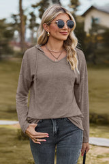Drawstring Dropped Shoulder Hooded T-Shirt - V.I.P Digital Presence
