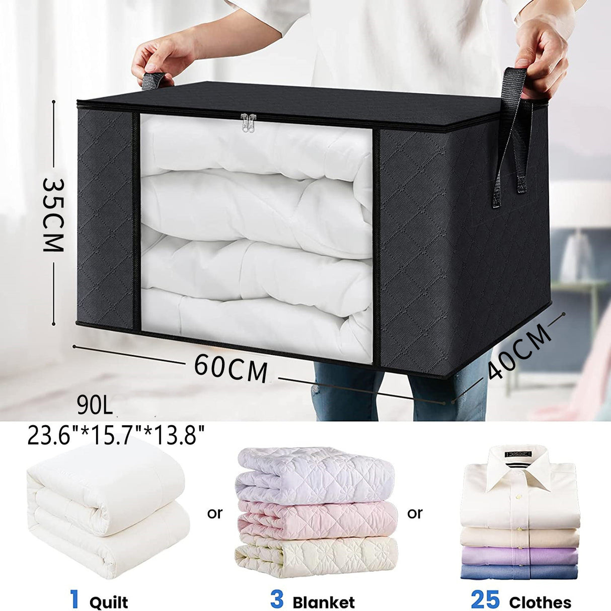 Storage Box Transparent Window Clothes Sorting Bag - V.I.P Digital Presence