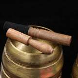 Tibetan brass singing bowl with Sanskrit – handmade meditation instrument for stress relief. - V.I.P Digital Presence