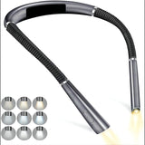 Night reading LED lighting book light USB charging tri color folding double head neck hanging reading light - V.I.P Digital Presence